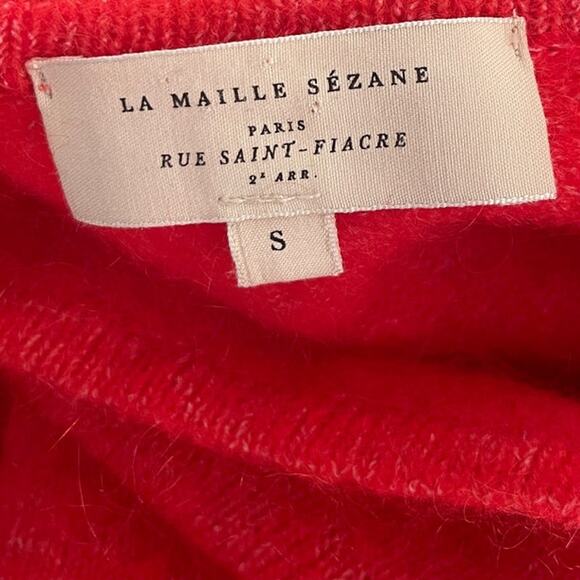 La Maille Sezane Merino Wool Scoop Neck Top Size Small - Picture 4 of 5